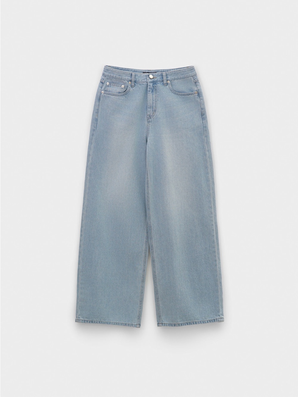 Light Wash Boyfriend Wide-Leg Jeans for Women